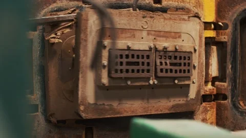 Workers remove the matrix at the brick factory 스톡 동영상 163290367