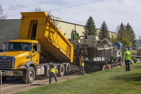 Workers on the road Fotos de archivo