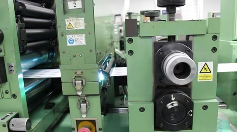 Workers running printers Stock Footage 56080481
