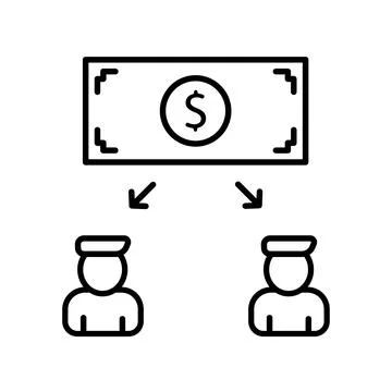 Workers salary vector icon style illustration. New business outline filled Stock Illustration