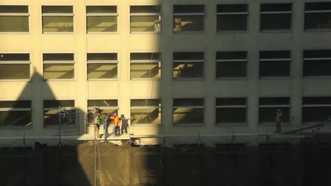 Workers On Scaffolding Stock-Footage 73367259