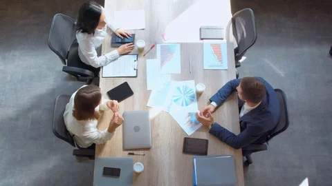 Workers showing emotions victory and happiness in office Stock Footage 101483735