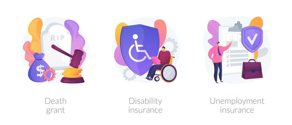 Workers social security policies vector concept metaphors Illustrazione stock