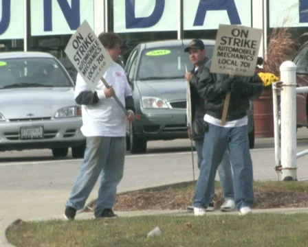 Workers on Strike Video stock 284956