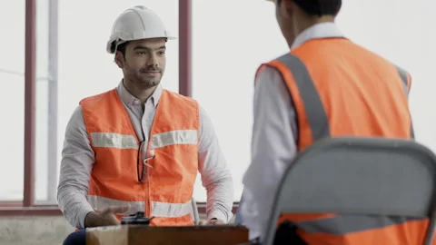 Workers team meeting planning construction. Work collaboration for success. Join Stock Footage 149929651