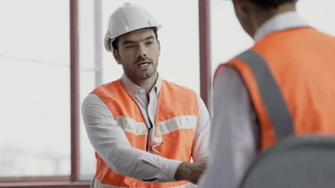 Workers team meeting planning construction. Work collaboration for success. Stock-Footage 149929851