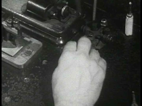 Workers in various aspects of the Western Union telegram operation in the Stock Footage 74776087