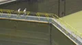 Workers walking on the dam at Miraflores Locks, Panama 4k or 4k+ Resolution