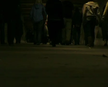 Workers walking through subway Stock Footage 355548