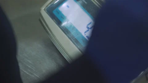 Workers weigh meat snacks at a meat factory. Meat food, meat factory, working Stock Footage 131857352