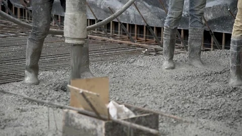 Workers while pouring Stock Footage 152421310