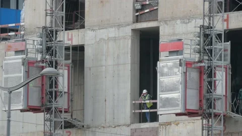 Workers work at a construction site Stock Footage 227692135