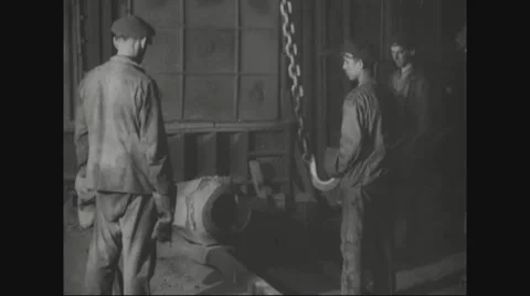 Workers working in ammunition factory Stock Footage 43313190