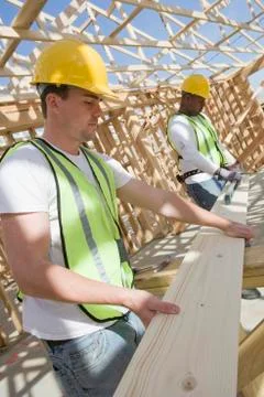 Workers Working In Framework Stock Photos