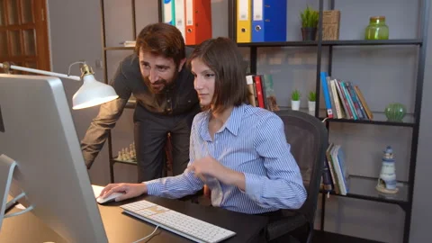 Workers working in harmony in the office. Stock Footage 164373919