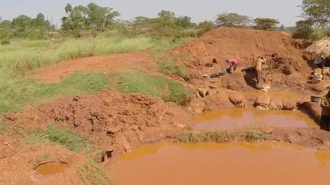Workers working in the Uganda gold mine Stock Footage 148745855