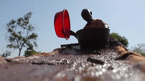Workers working in the Uganda gold mine Stock Footage 148746344