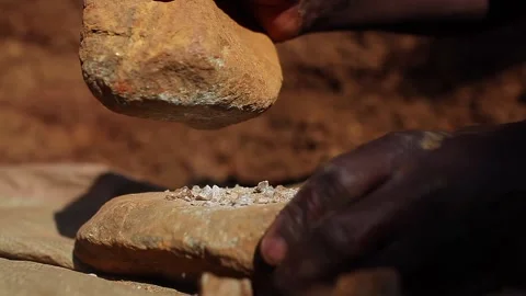 Workers working in the Uganda gold mine Stock Footage 148747143