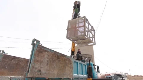 Workers in Yemen while building in remote areas in IBB Stock Footage 108820713