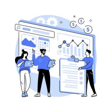 Workflow abstract concept vector illustration. Stock Illustration