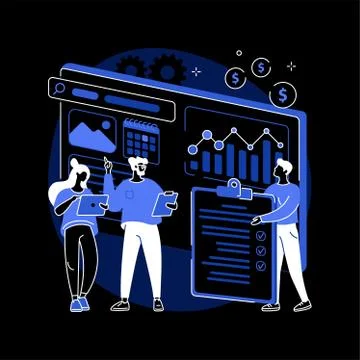 Workflow abstract concept vector illustration. Stock Illustration