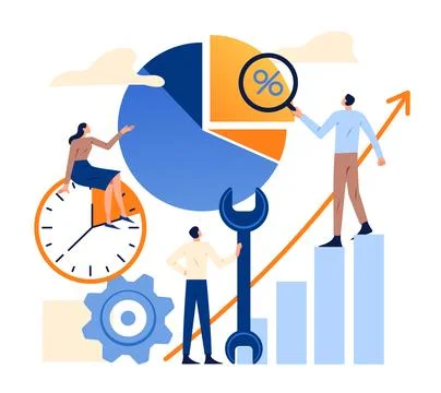 Workflow analysis setup and optimization 스톡 일러스트