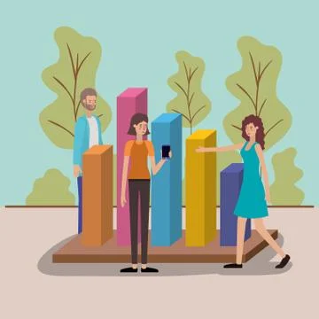 Workflow and people vector design Stock Illustration