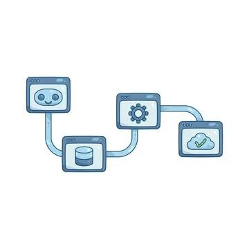 Workflow automation Ilustração Stock