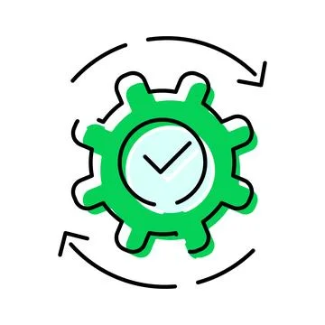Workflow automation process optimizing time management system Stock Illustration