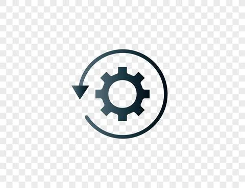 Workflow, automation, processing icon. Vector illustration. Flat design. Stock Illustration