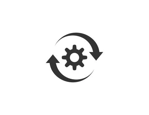 Workflow, automation processing icon. Vector illustration. Flat design. Stock Illustration
