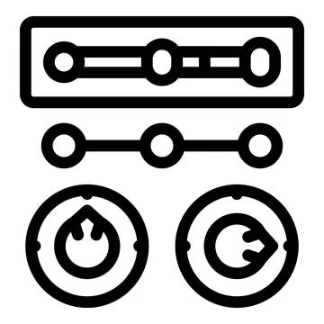 Workflow automation system managing processes icon 库存插图