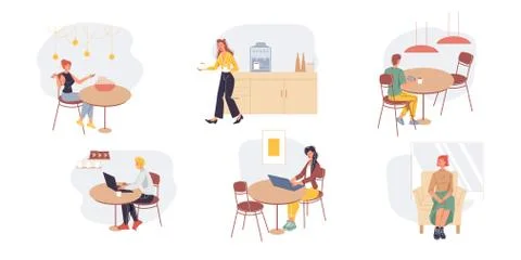 Workflow of business and self-employed people vector illustration concept Stock Illustration