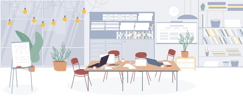 Workflow of business people flat vector illustration concept 스톡 일러스트