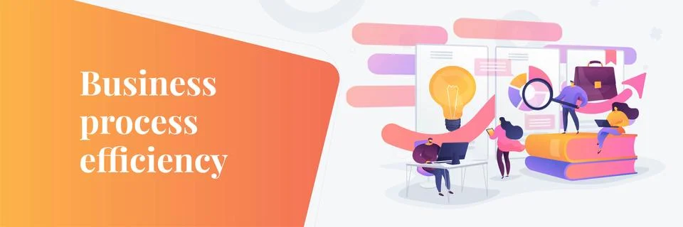 Workflow concept banner header Stock Illustration