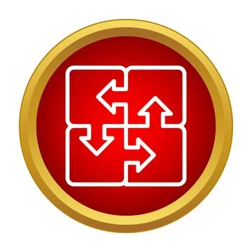 Workflow concept icon showing multiple directions 스톡 일러스트