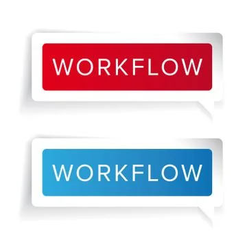 Workflow concept label vector 스톡 일러스트