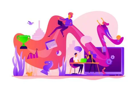 Workflow concept vector illustration. Stock Illustration