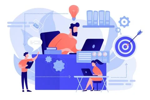 Workflow concept vector illustration. Stock Illustration