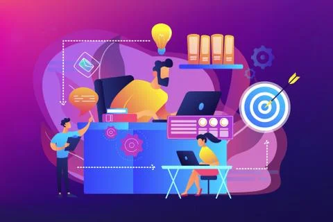 Workflow concept vector illustration. 스톡 일러스트