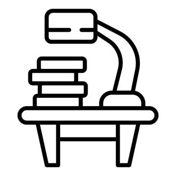 Workflow desktop icon outline vector. Gear system Illustrazione stock