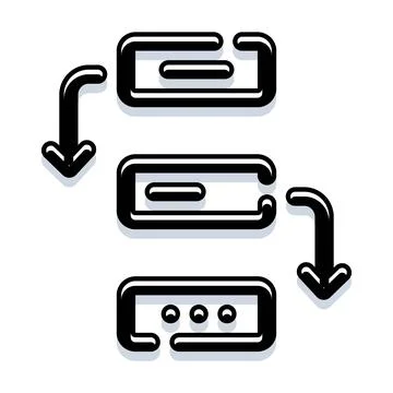 Workflow diagram illustrating sequential steps and logical process 스톡 일러스트
