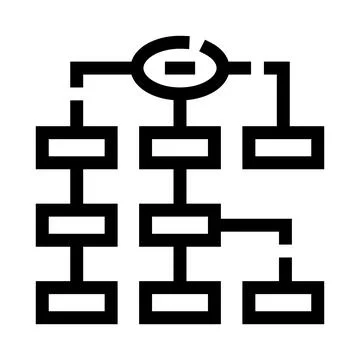Workflow diagram showing business process organization structure Ilustración de archivo