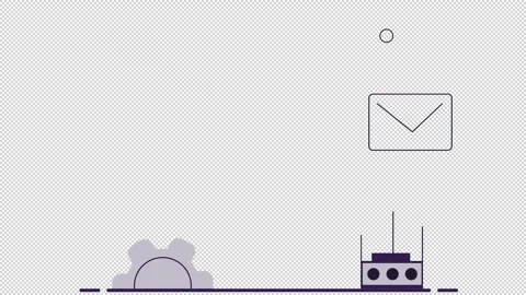 Workflow of digital communication.  Interface of background processes. Stock Footage 319763958