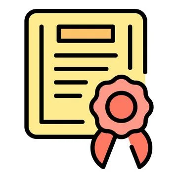 Workflow diploma icon vector flat Stock Illustration