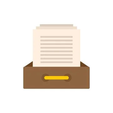Workflow document icon flat isolated Stock Illustration