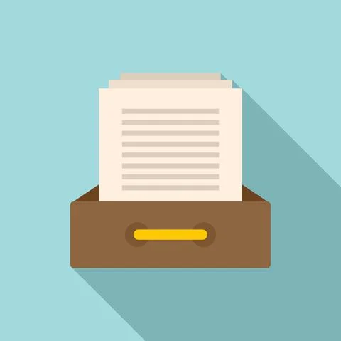 Workflow document icon, flat style Stock Illustration