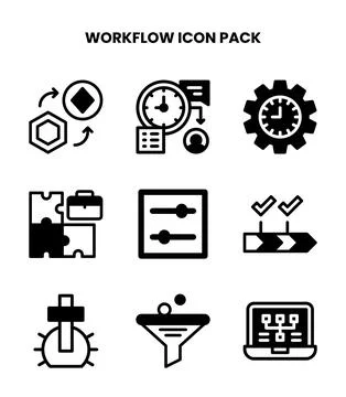 Workflow DuoTone Design Icons Pack 스톡 일러스트
