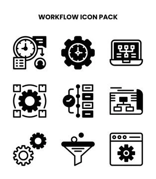 Workflow DuoTone Graphics Icons Pack イラスト素材