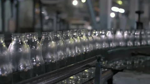 Workflow at the factory, working conveyor, working hours at the process plant Stock Footage 149971454